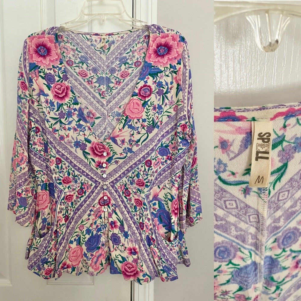 *Read description* Spell Babushka custom blouse M